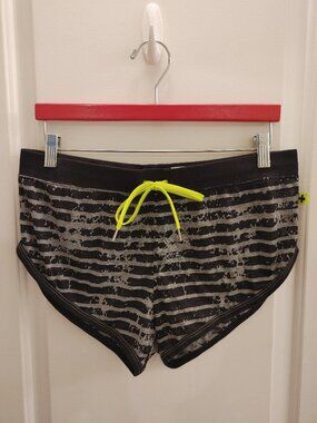 Vintage Andrew Christian High Cut Black & Grey Shorts w/Tie - Large